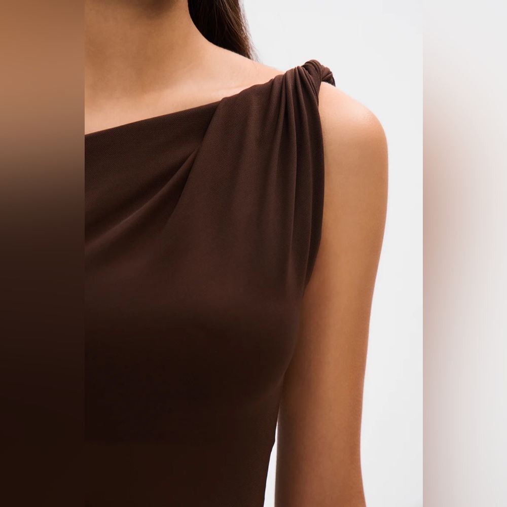 NEW: MISHA 'SISAL' MESH DRESS - US M - ESPRESSO - Picture 6 of 9